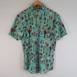 RSVLTS Parks and Recreation Leslie Knope Casual Button Down Shirt l Size Large